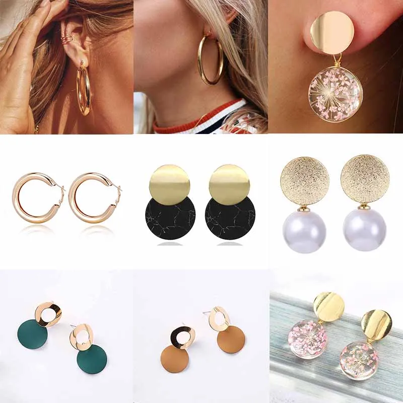 

Korea New Fashion Earrings Women's Crystal Pearl Earrings Bohemian Style Vintage Earrings Speaking Ms. Jewelry