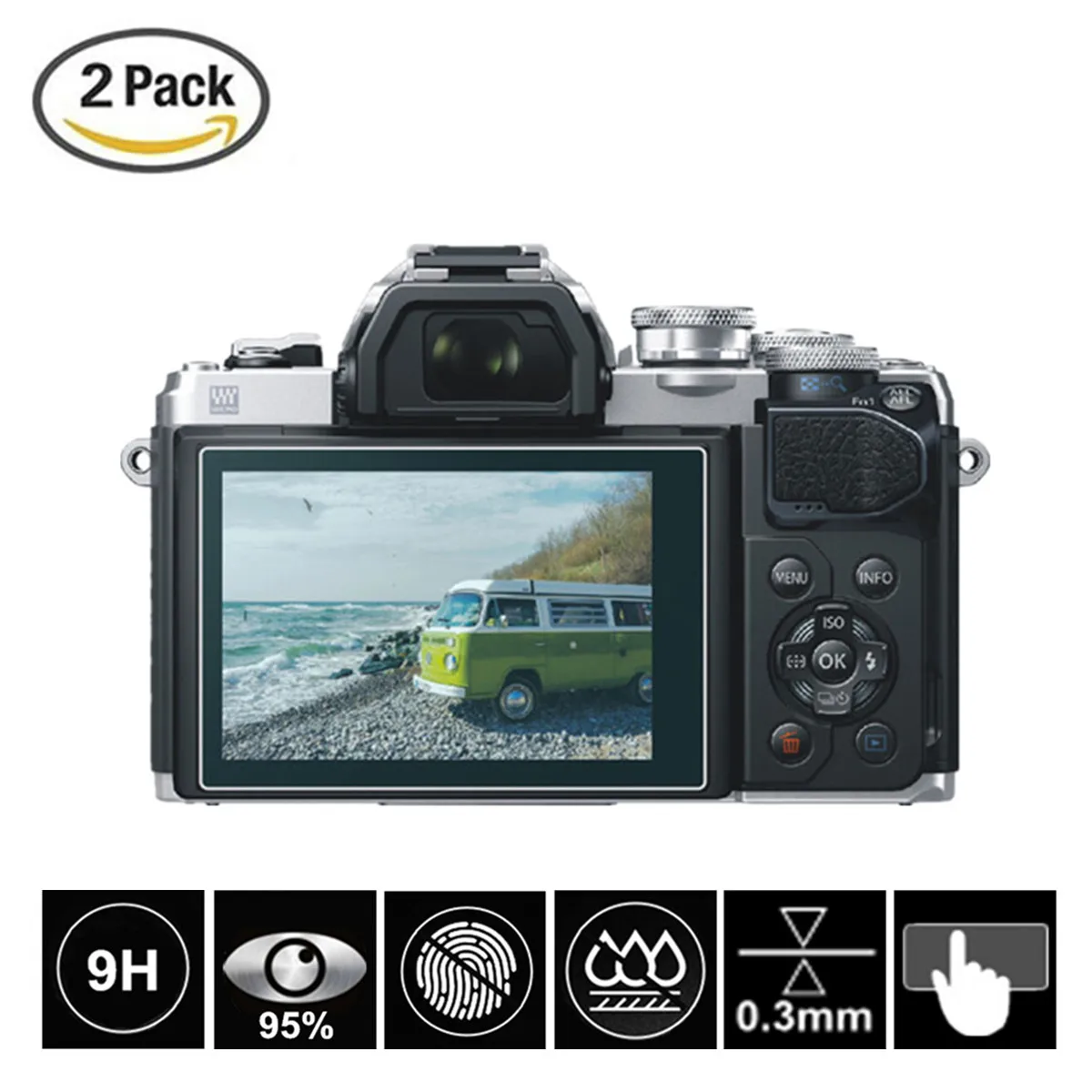 2 шт протектор экрана из закаленного стекла для Olympus E M1 M5 M10 Mark II III PL9 PL8 PL7 P5 P3 PEN F TG 5 4