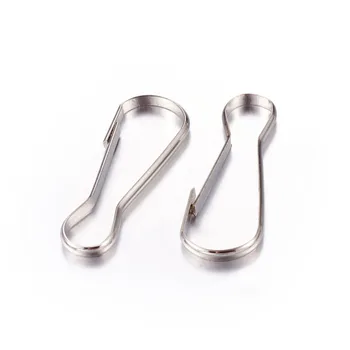

100pcs Iron Key Clasp Finding Snap Clasps Calabash Clips Key Hooks Key Chain DIY Bag for Jewelry Making Wholesale 9x31x1mm