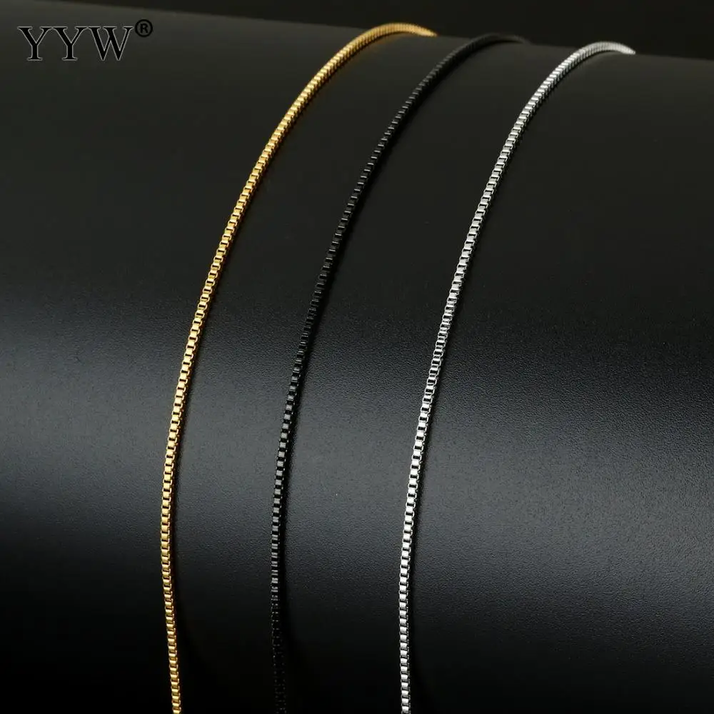 

10m/Spool Stainless Steel Box Chain 2018 Fashion Women Jewelry Making With Plastic Spool Reel Bobbin Necklace Bracelet Chain
