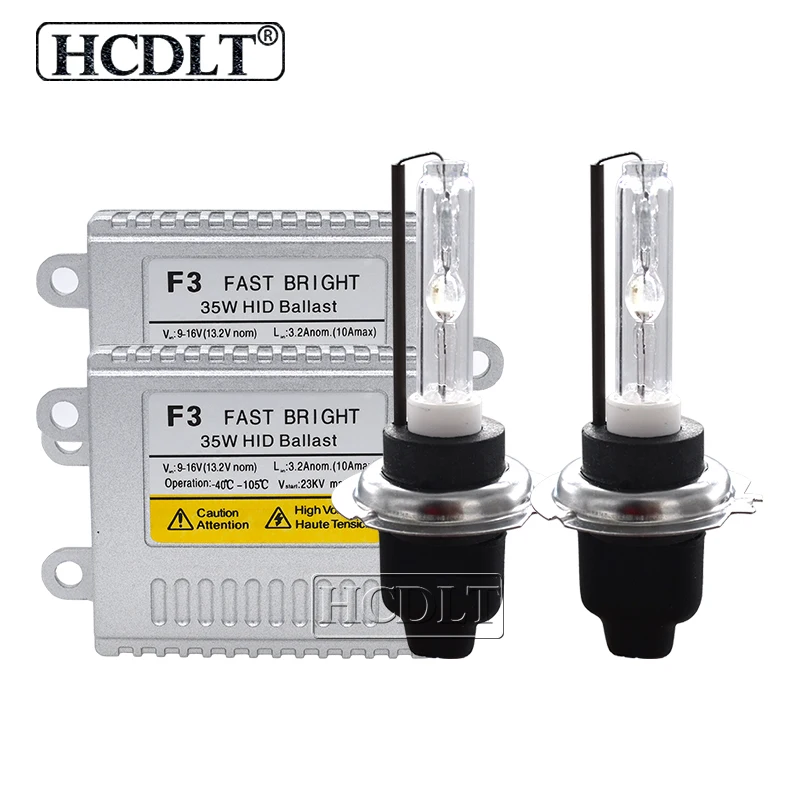HCDLT AC 35W Cnlight HID Conversion Kit Xenon H1 H7 H11 9005 9006 D2H Cnlight Xenon Bulb 4300K 5000K 6000K 35W F3 Slim Ballast (2)