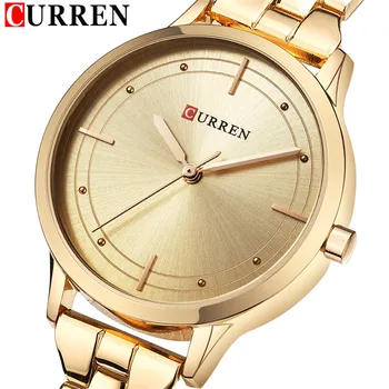 

Women Watches Top Brand Luxury CURREN Gold Ladies Watch Stainless Steel Band Classic Dress Bracelet Female Clock Lover Gift 2018