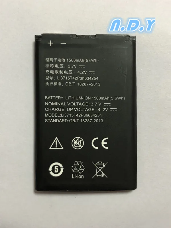1500 мА/ч Li3715T42P3h634254 Батарея для zte V765 V765M Лео Q1 мА/ч. Аккумулятор Bateria батареи |