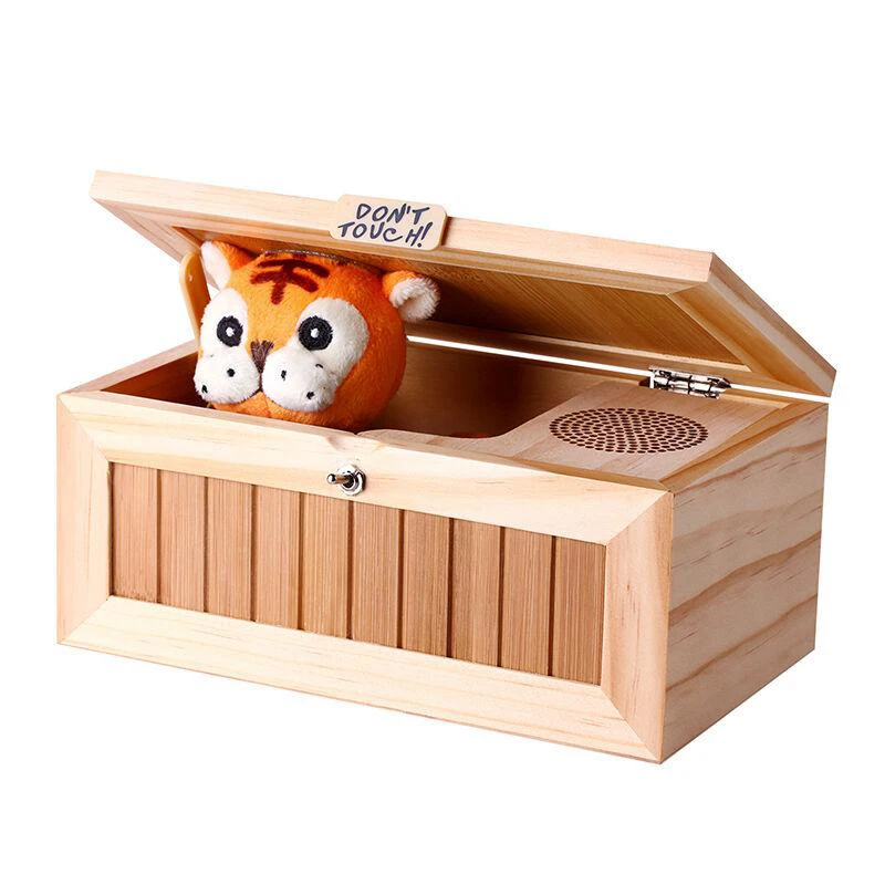 FBIL-новая электронная бесполезная коробка со звуком милый тигр игрушка подарок стол для снижения стресса