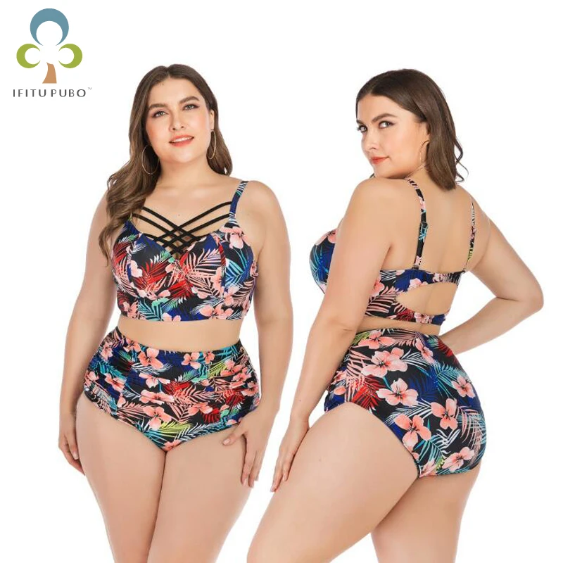 

Newest Summer Bikini Set for Fat Woman Underwire With Pad bikini Push-up Bra Swimsuit Swimwear Swimming Suit biquini GYH