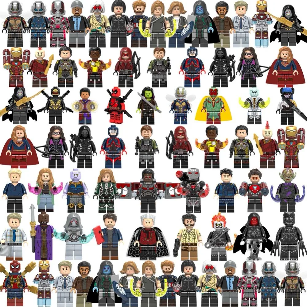 

8PCS Superhero Star Wars Figures Batman Ninjago Superman Wolverine Compatible LEGOing Building Blocks Toys Gifts for Children