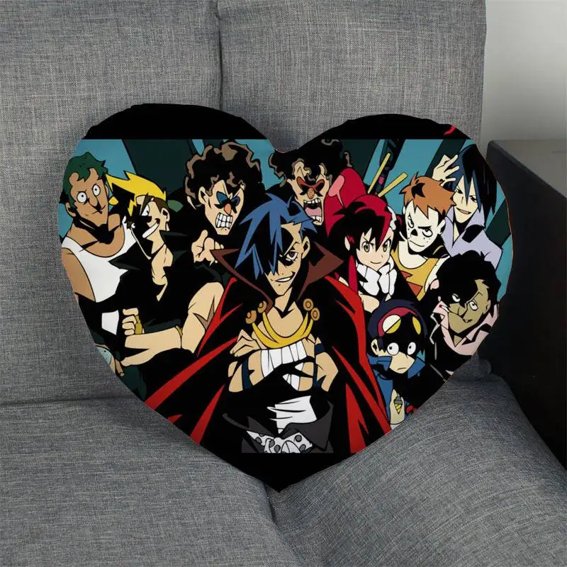 

Custom Tengen Toppa Gurren Lagann Heart Pillow Cover Custom Zipper Pillowcase Cover Wedding Home Office Decorative 1pcs custom