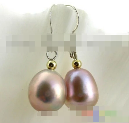 

free shipping 00109 baroque purple freshwater pearl dangle earring