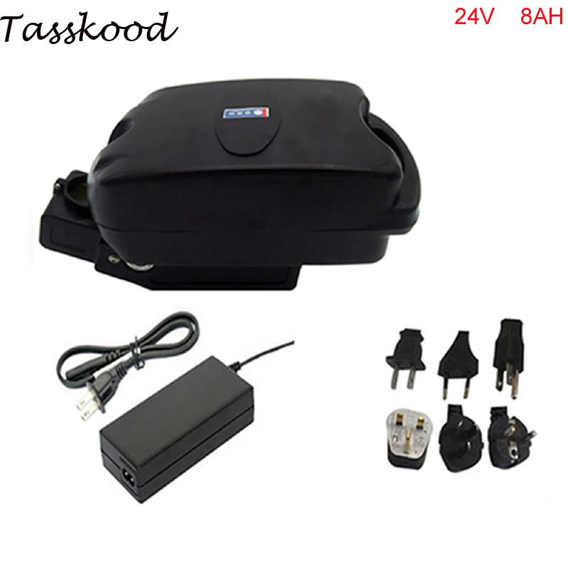 

frog case ebike battery 24v 8ah lithium ion battery with charger and bms