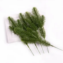5 шт. искусственные зеленые сосновые ветви Искусственные цветы растения Свадебные Рождественские украшения DIY товары для дома Рождественская елка