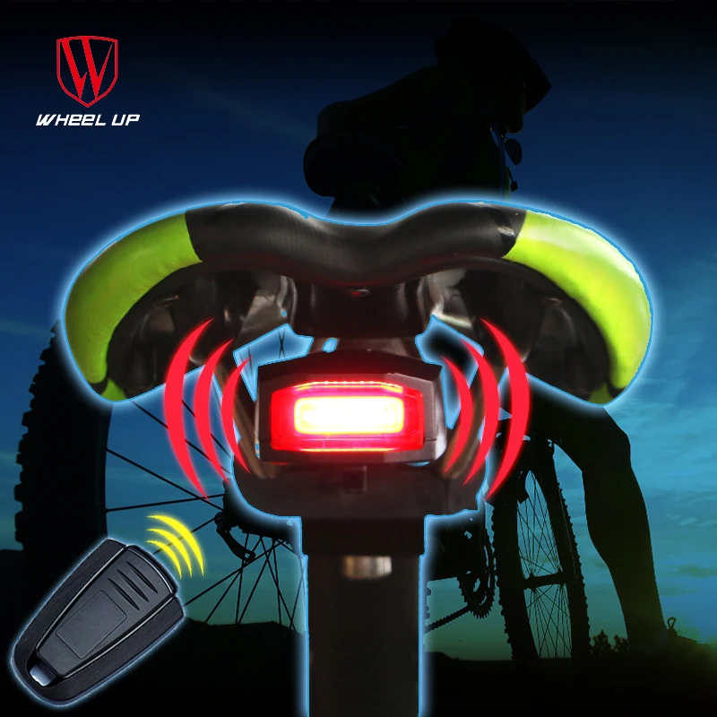 WHEEL UP USB Rechargeable Telecontrol LED Anti theft Alarm Taillight