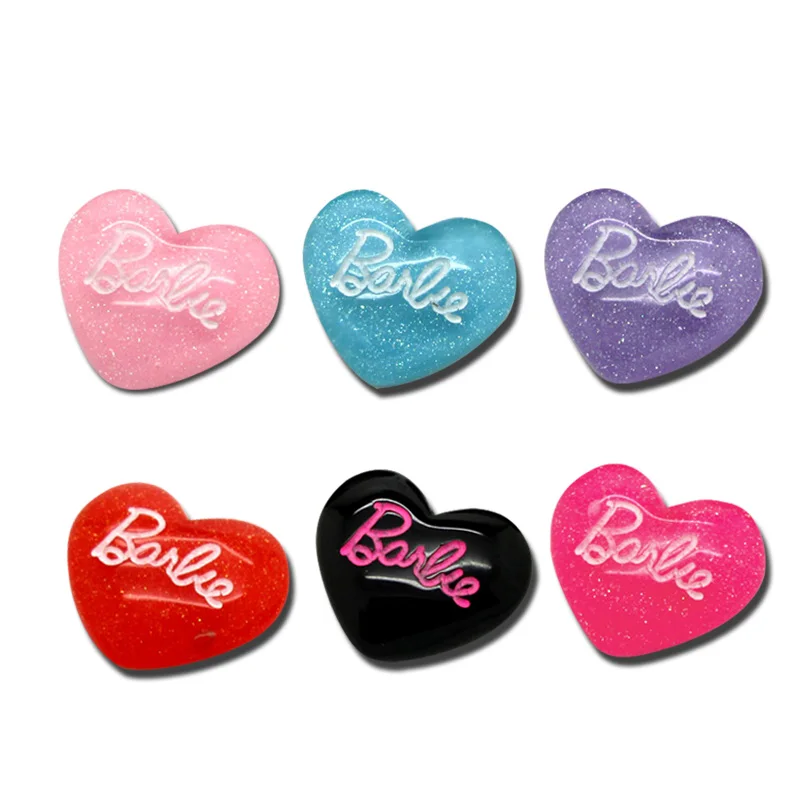 

30Pcs Mixed Heart Letter Resin Decoration Crafts Kawaii Bead Flatback Cabochon Fridge Magnet Scrapbook DIY Accessories Buttons