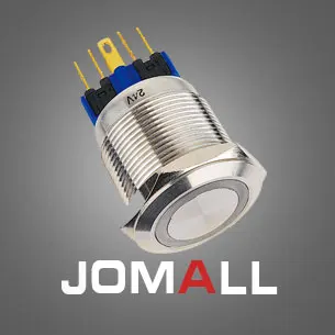 

GQ12F/10E/J 12mm Latching LED light Luminous power logo metal push button switch with flat round