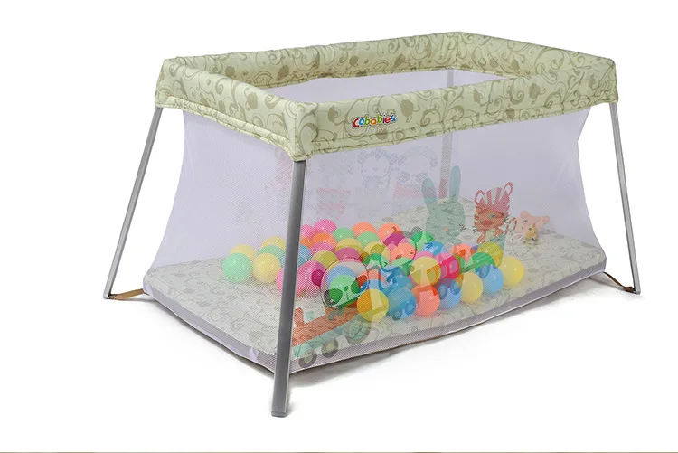 Ультра-легкий квадратный складной playable кровать, детская кроватка с москитной сеткой multi-function детская кровать