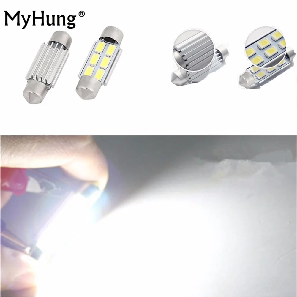 

2Pcs 36mm No Error Car License Plate LED Light Bulbs Lamp C5W For Volkswagen VW JETTA GTI GOLF RABBIT MK4 MK5 PASSAT B5 B6 Auto