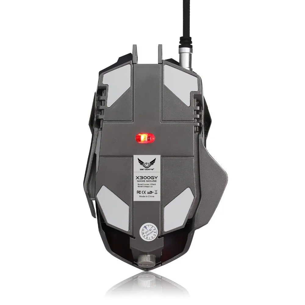 ZERODATE X300GY 3200 dpi USB Проводная конкурентоспособная игровая мышь 7 кнопок светодиодный механический Макросъемка Программирование игровой мыши