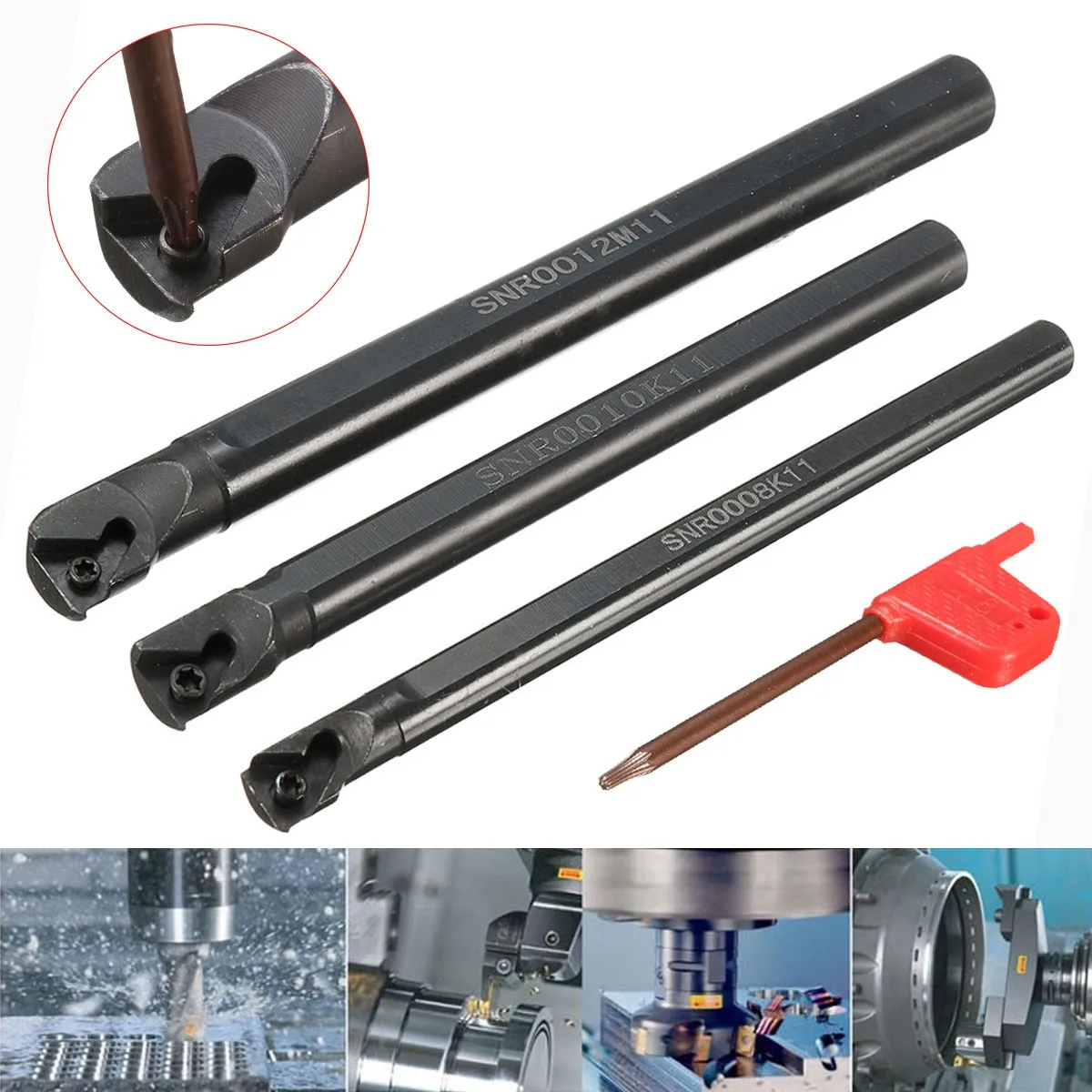 

1pcs SNR0008K11/SNR0010K11/SNR0012M11 Lathe Boring Bar Turning Tool For 11IR A60 Insert