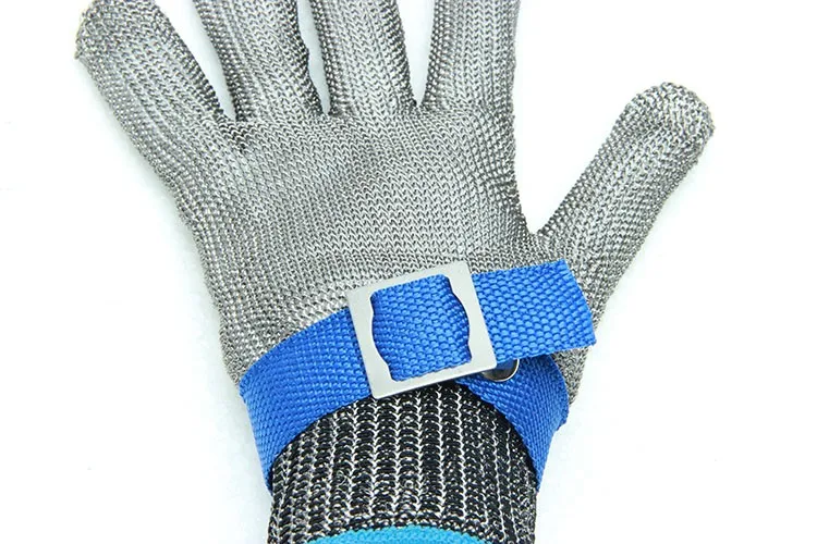Защитные перчатки с пряжкой из нержавеющей стали, устойчивые к порезам перчатки, качественные кухонные мясники, Убойные рабочие перчатки для резки одежды