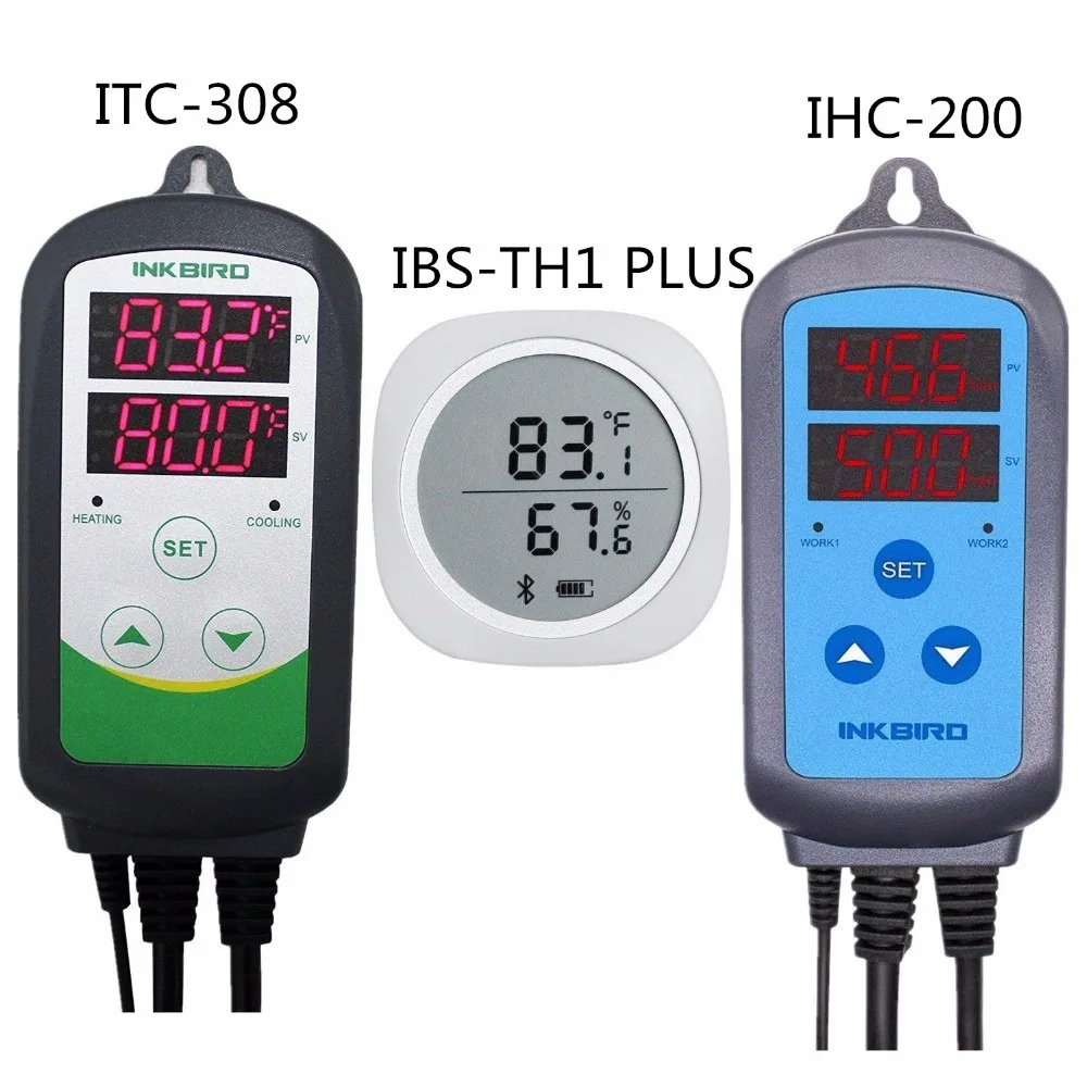 

IBS-TH1 PLUS Bluetooth Wireless Magnetic Smart Sensor Data Logger+ITC-308 Heater Cooler Temperature& IHC-200 Humidity Controller