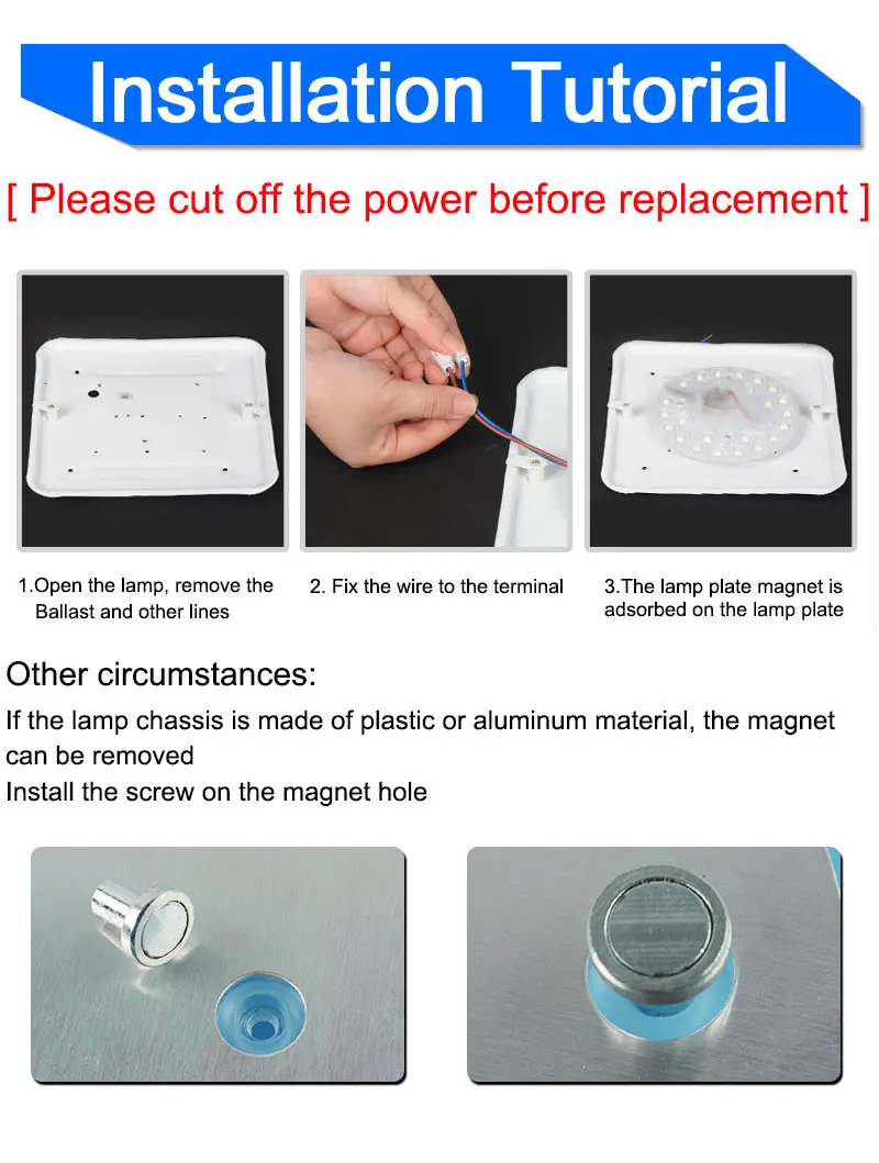 Magnet Easy Install AC220V 12W 18W 24W LED module ceiling Round Recessed Grid leds Downlight White led Spot Indoor Light