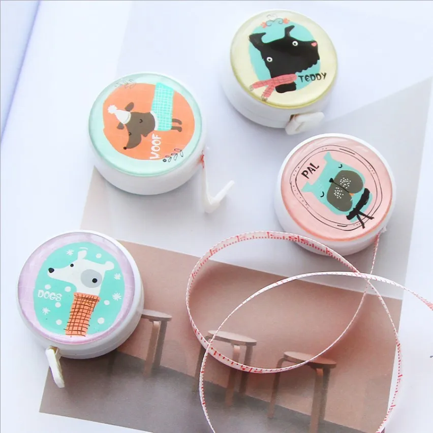1m Mini curly tape ruler cute Protractors stationary school students