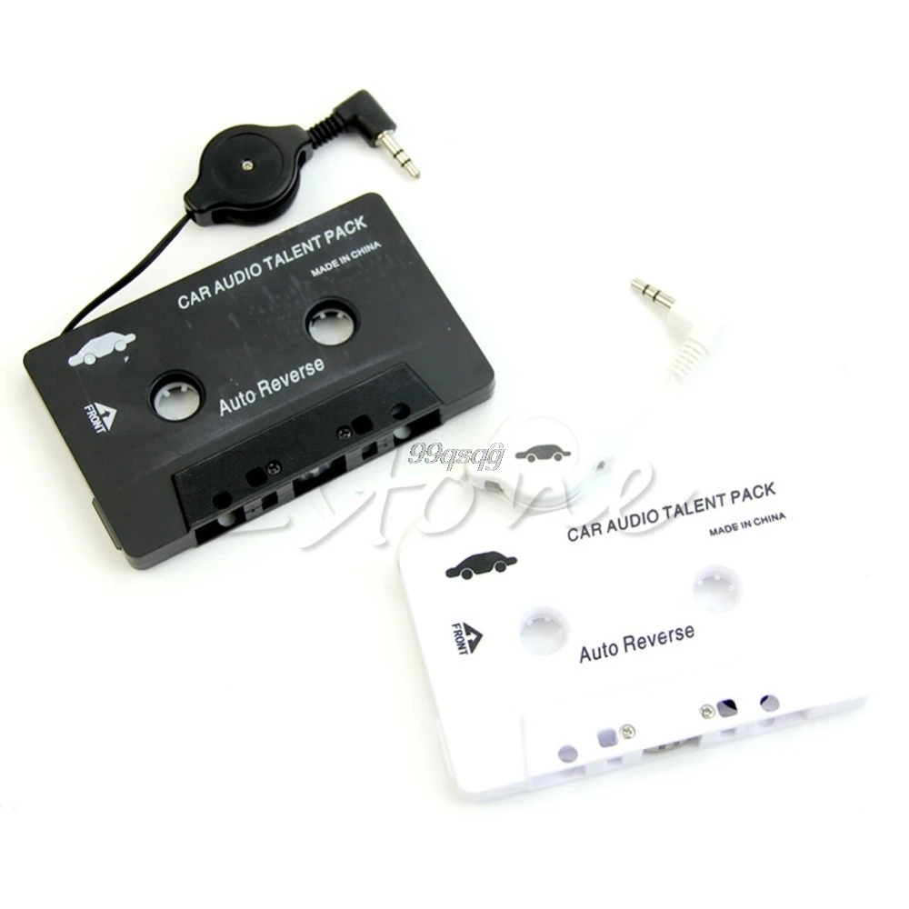 

Cassette Car double track Audio Tape Adapter 3.5mm Aux For iPod iPhone MP3 CD Player Dual Mono Drop ship