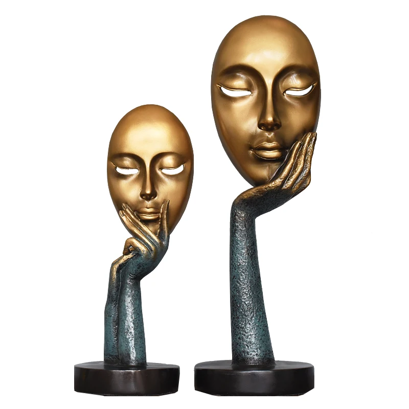 Creative Home Decorations resin Abstract Home Furnishing Modern Minimalist Personality Mask Display