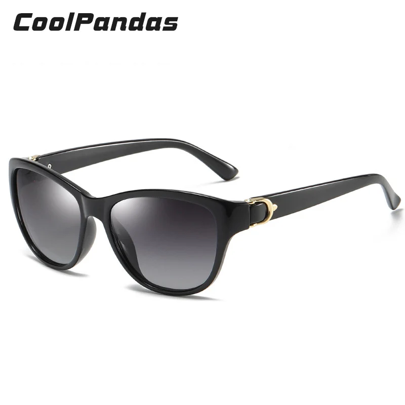

2019 Brand Design Cat Eye Sunglasses For Women Polarized Buckle Decoration frame Driving Mirror Sun Glasses Female Goggles UV400