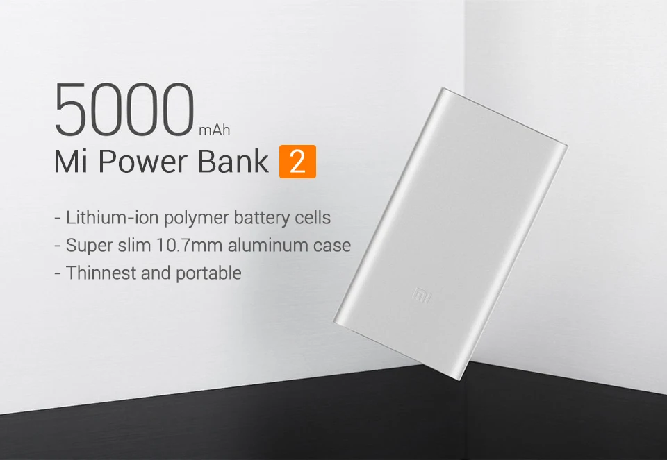 Xiaomi power Bank 5000 мАч 2 USB портативное зарядное устройство Тонкий Xiaomi power bank 5000 литий-полимерный внешний аккумулятор для iPhone XS