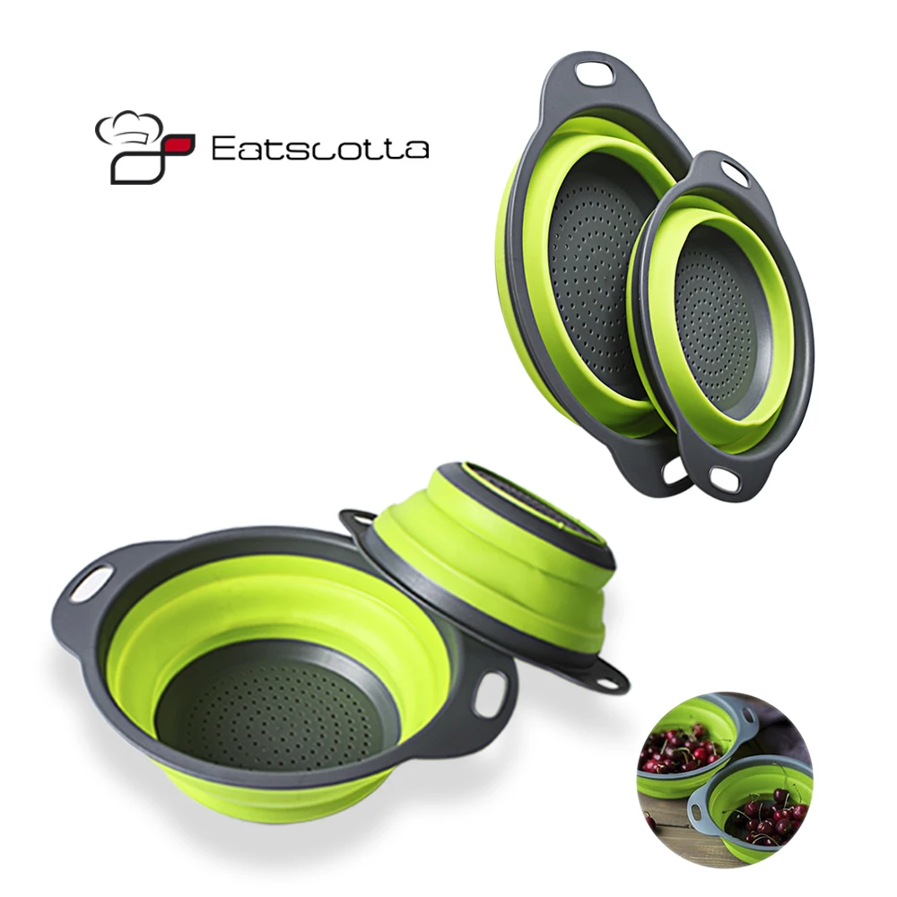 2 pieces food grade Silicone Kitchen accessories tools Collapsible