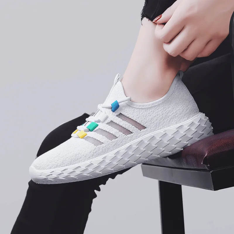 

ZOPUDC 2019 New Summer Platform White Sneakers Women Breathable Chunky Shoes Knitting Comfortable Walking Sneakers for Women
