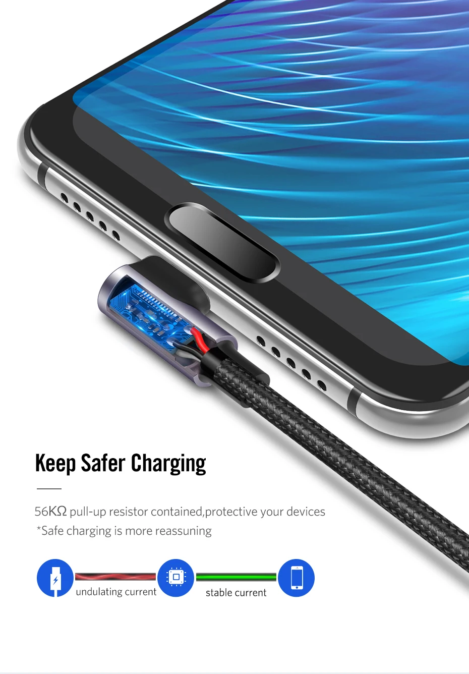 Ugreen 3A usb type C 90 градусов USB C кабель для samsung Galaxy S10 S9 Plus Xiaomi Mi 8 6 MAX 3 LG USB C кабель передачи данных для быстрой зарядки