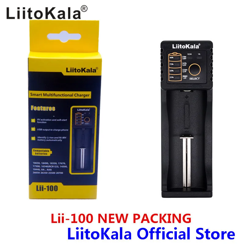 LiitoKala Lii-100 lii-202 lii-402 1.2V 3.7V 3.2V 3.85V AA /AAA 18650 18350 26650 NiMH lithium battery smart charger 