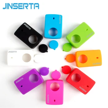 

JINSERTA Action Camera Accessories xiaoyi 2 Silicone Case+Lens Cover Rubber Shell for xiaomi yi 2 xiaomi YI 4K Action Camera 2