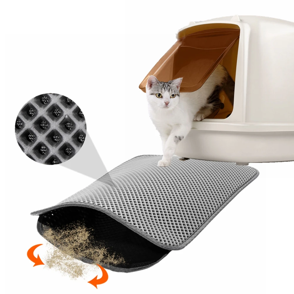 Cat Litter Mats +Catnip Waterproof Sifting Pad Cat Litter Trapper Mat