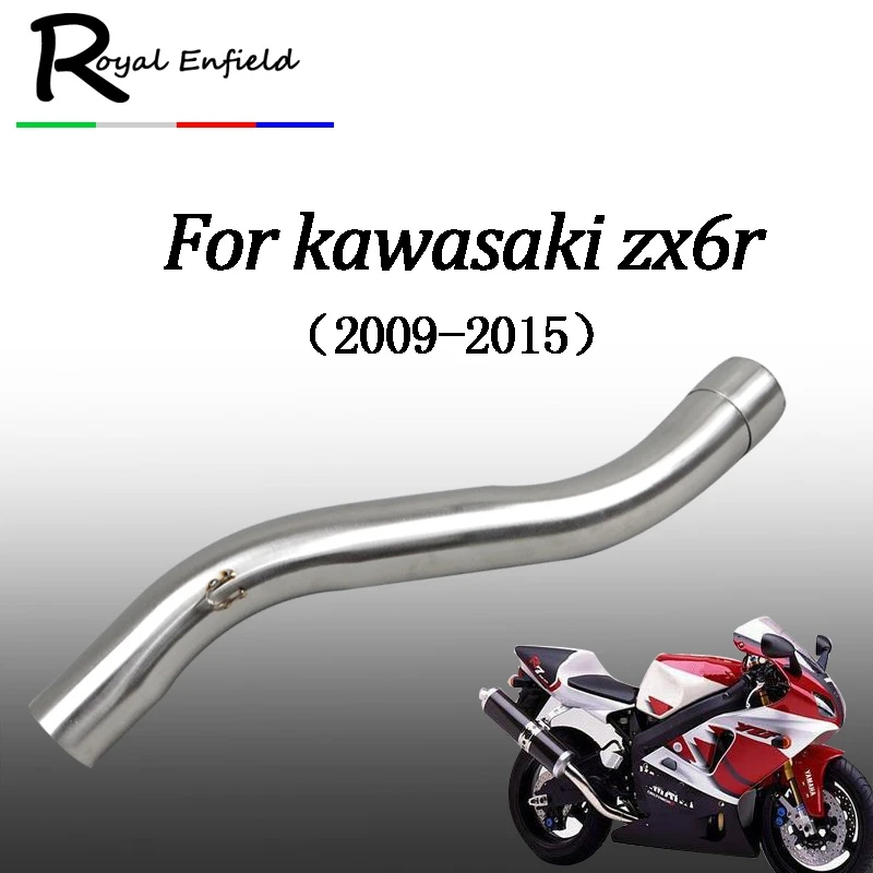 zx6r Motorcycle exhaust muffler link pipe for kawasaki zx6r zx 6r 2004