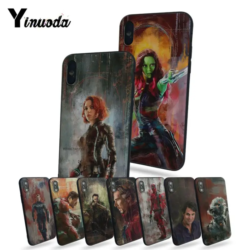 Yinuoda Oil Painting Style Marvel Deadpool Gamora Banner