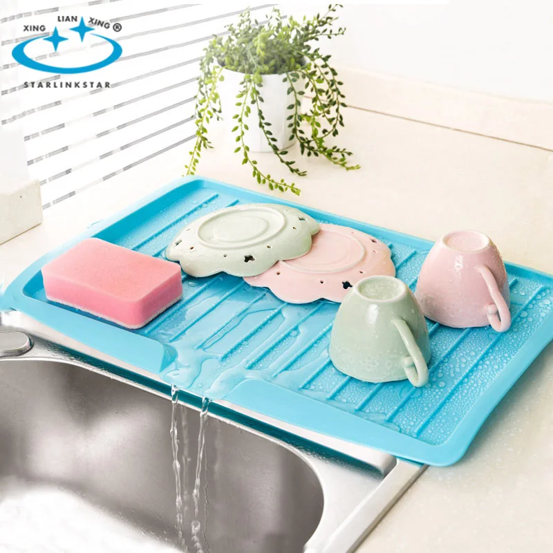 

StarLinkStar. 1PC Plastic Large Sink Dish Drainer Vegetable Fruit Drying Rack Washing Holder Tray For Kitchen Tools Organizer