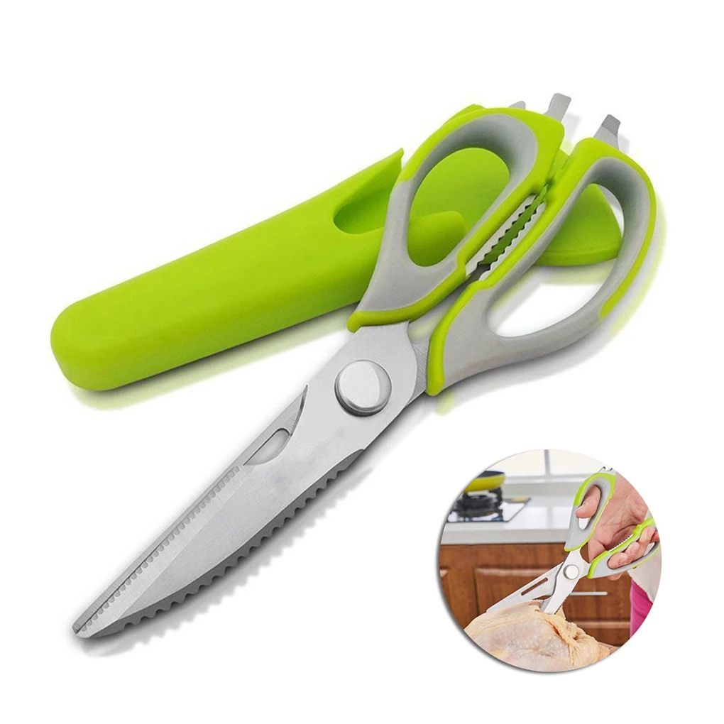 Multifunctional Stainless Steel Kitchen Scissors Shears Cutter Scissors Cooking Tools Frozen