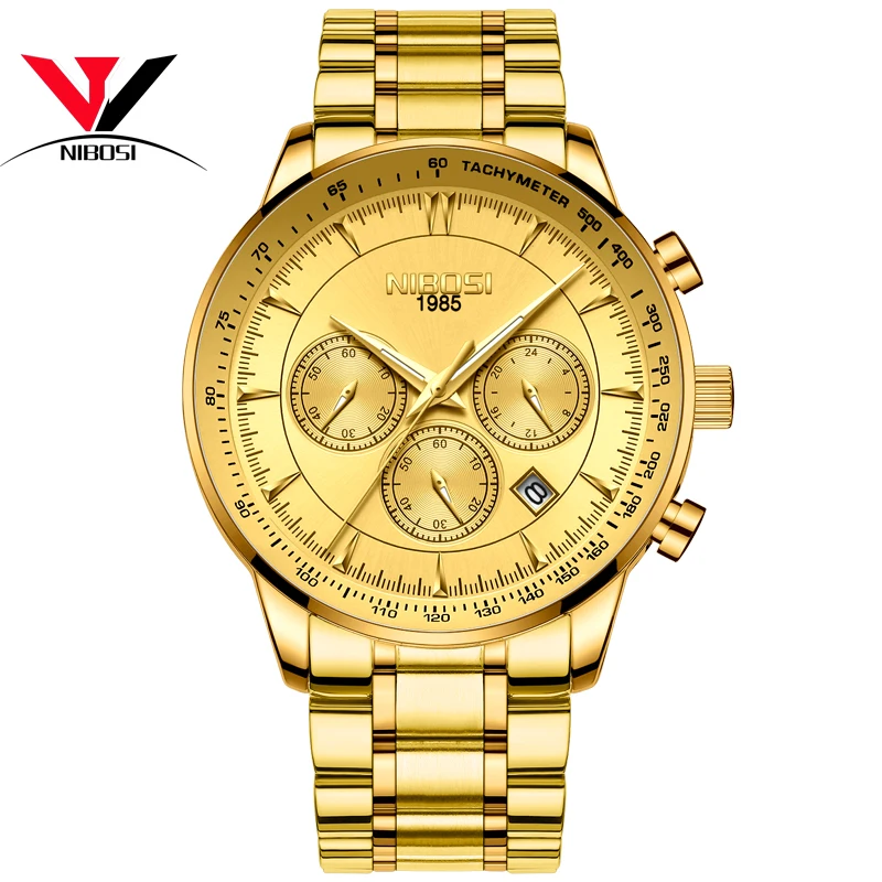 

NIBOSI Quartz Watch Mens Watches Top Brand Luxury Arch Glass Male Clock Business Wrist Watch Automatic Date Relogio Masculino