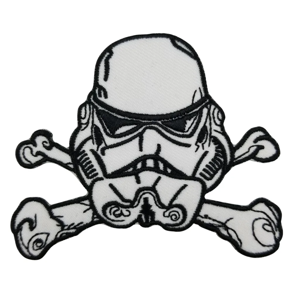 Star Wars Clone Storm trooper patch embroidery iron on movies skull bones custom for T-shirt free shipping (1)