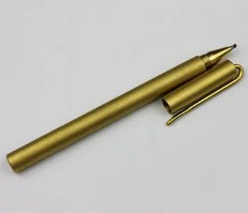 

New Matte Brass Pen handmade Copper Pen with clip 5pcs/lot