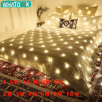 

Christmas Light Outdoor Indoor LED Lamp Net Lights 6Mx3M 3Mx2M 2Mx2M 1.5Mx1.5M Max for Home Decoration Wall Lamp Flashlight
