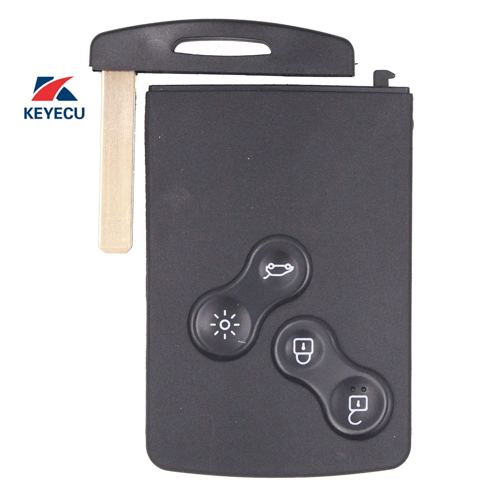 

KEYECU Replacement Remote Car Key Fob 4 Button 433MHz PCF7941 for Renault 2009-2014 Megane III ,without Keyless-Go Function