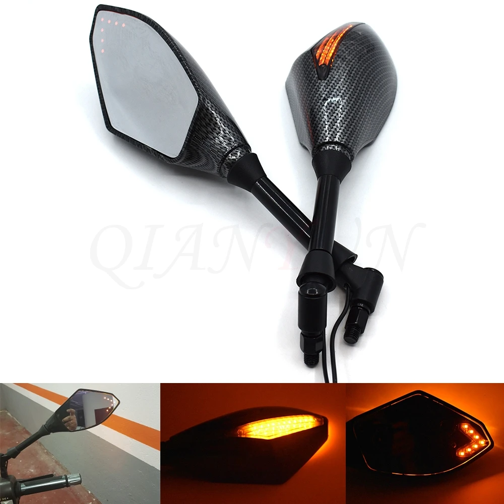 

Motorcycle LED Turn Lights Side Mirrors Turn Signal Indicator Rearview Mirror for Suzuki GSXR600 GSXR750 GSR600 GSR750 SFV650