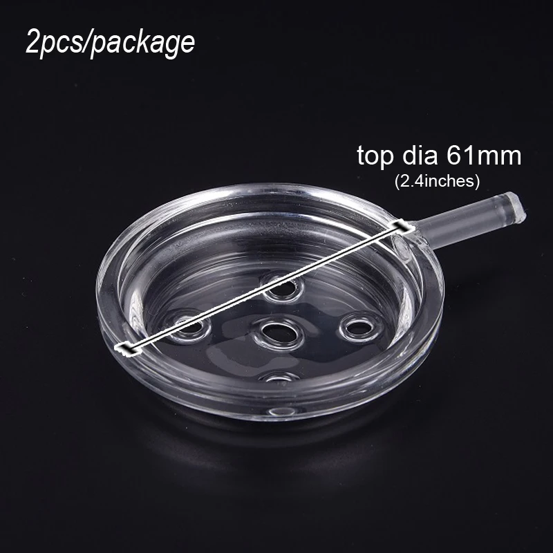 

2pcs/bag al fakher shisha hookah thick glass charcoal tray chicha bowl narguile plate shisha accessories safty anti-scald bowl