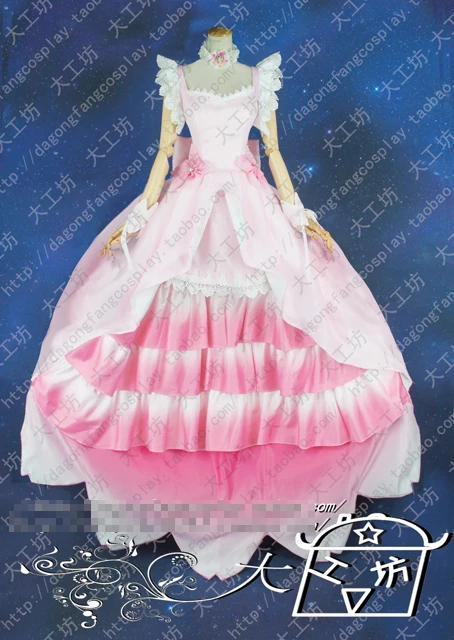 

Puella Magi Madoka Magica Kaname Madoka Lolita Pink SSR Uniforms Cosplay Costume Free Shipping