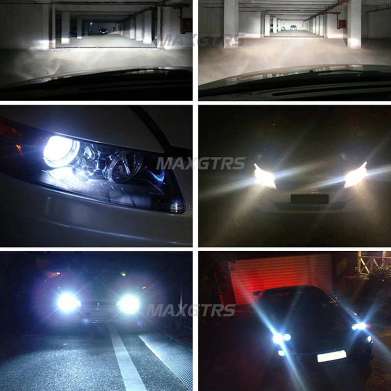 2x H15 6500K Автомобильный светодиодный фонарь COB CSP чип лампочки для Audi BMW BENZ GLK260 Volkswagen дневное время ходовые огни Golf 7 6