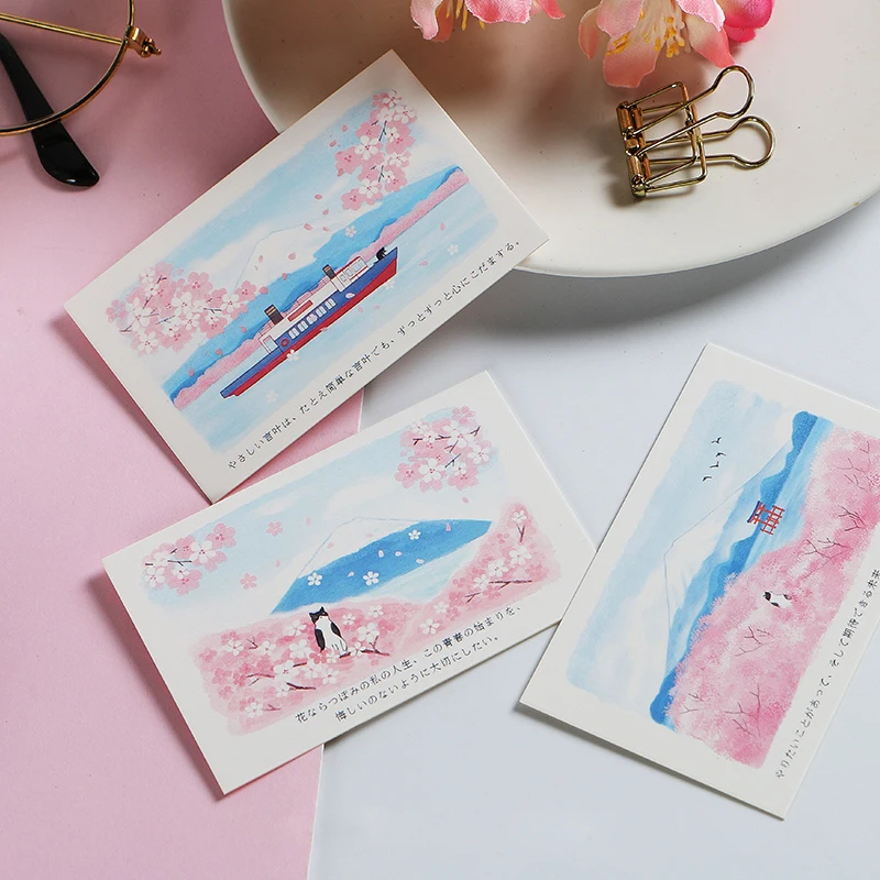 28 шт./кор. японская Гора Фудзи мини ломо открытка День Святого Валентина Новогодняя открытка красивая открытка на день рождения Подарочная открытка