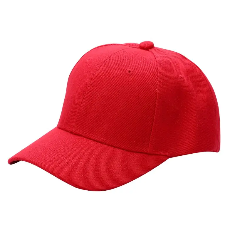 Популярные мужские и женские однотонные спортивные кепки унисекс изогнутый козырек Хип-хоп Регулируемая Кепка с козырьком спортивные солнцезащитные защитные шляпы - Цвет: red